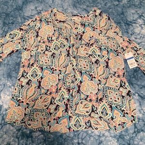 KIM ROGERS Patterned Blouse